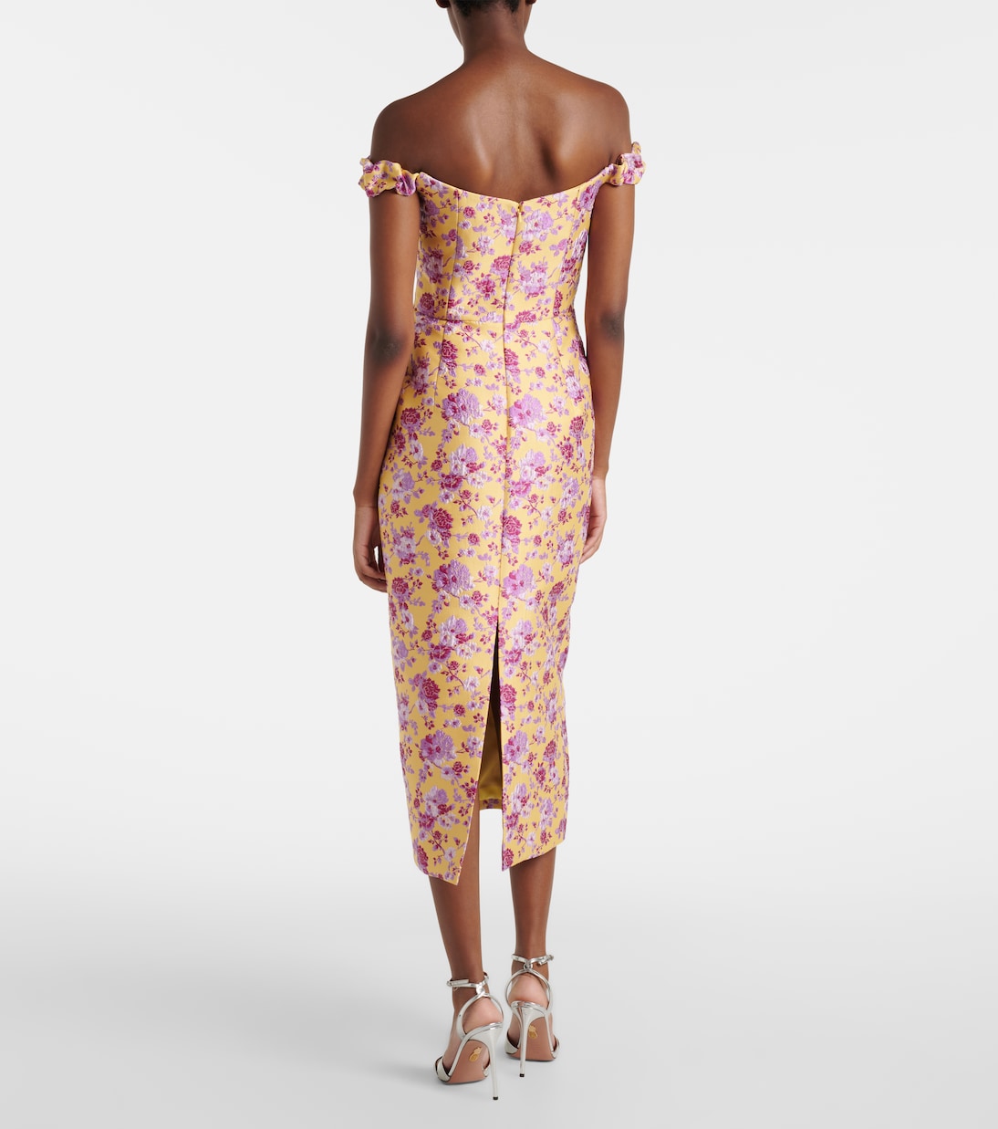 Off-Shoulder-Midikleid Amara aus Brokat | Markarian