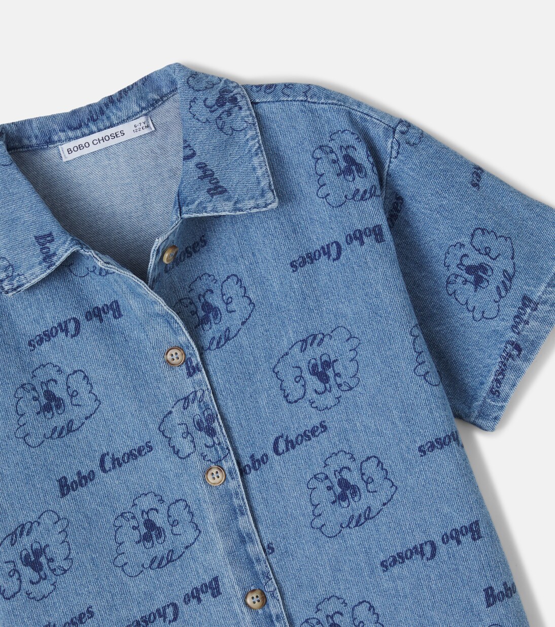 Pickle The Dog denim shirt | Bobo Choses