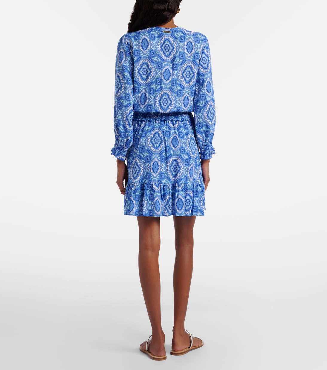 Mykonos printed smocked minidress | Heidi Klein