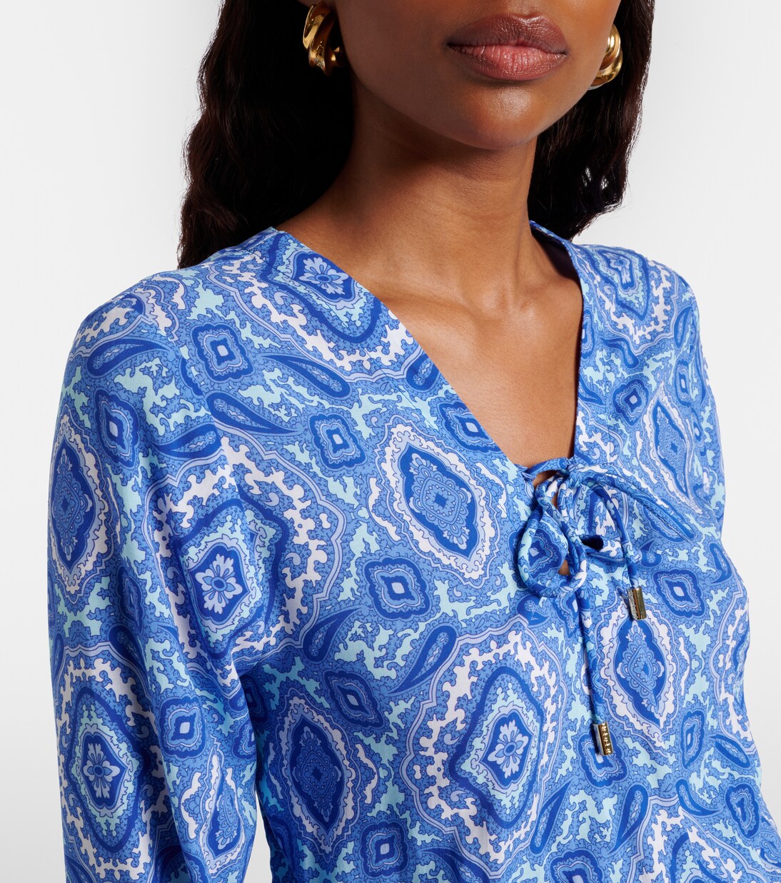 Mykonos printed smocked minidress | Heidi Klein