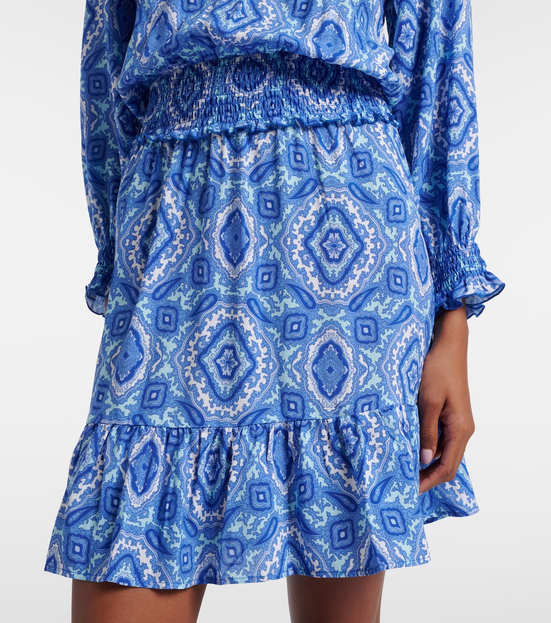 Mykonos printed smocked minidress | Heidi Klein