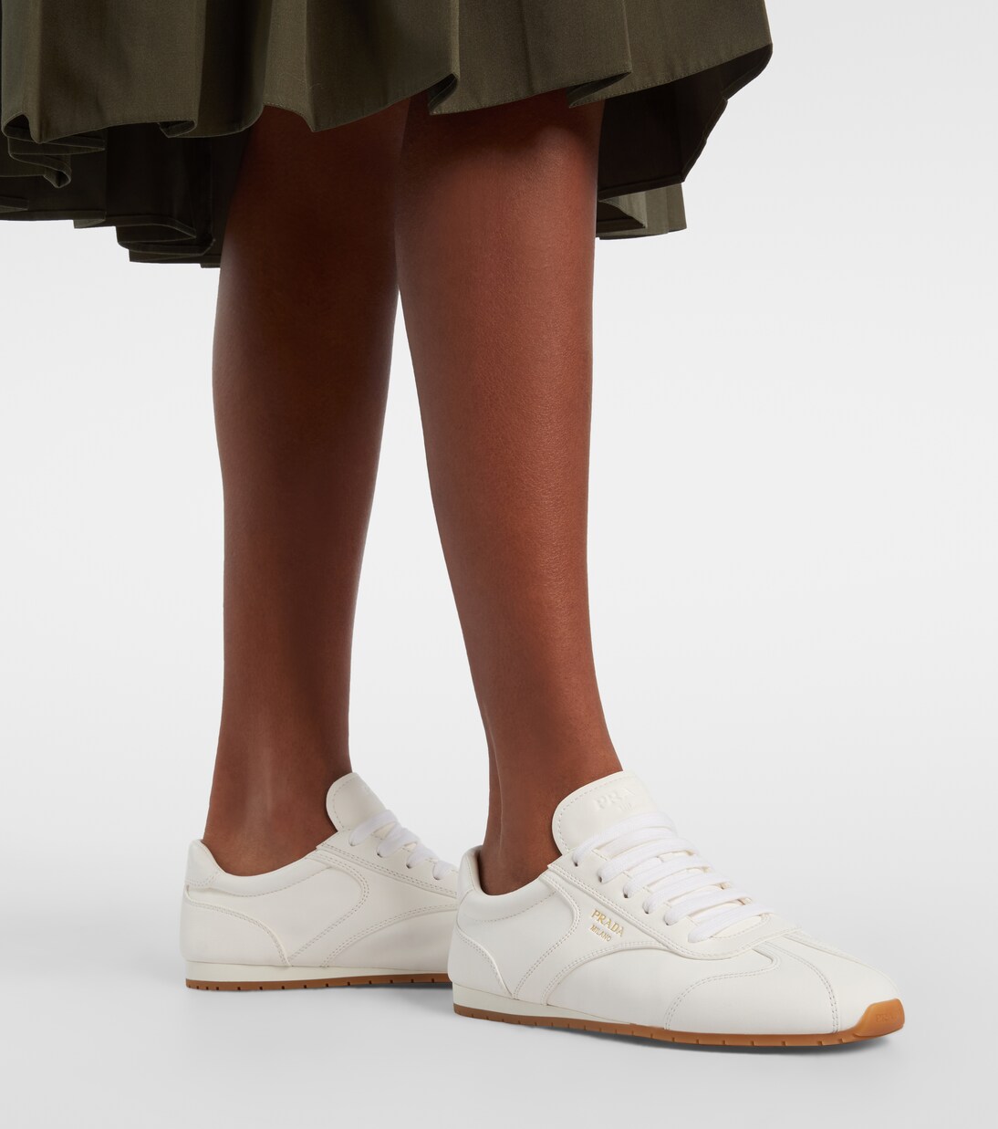 Leather sneakers | Prada