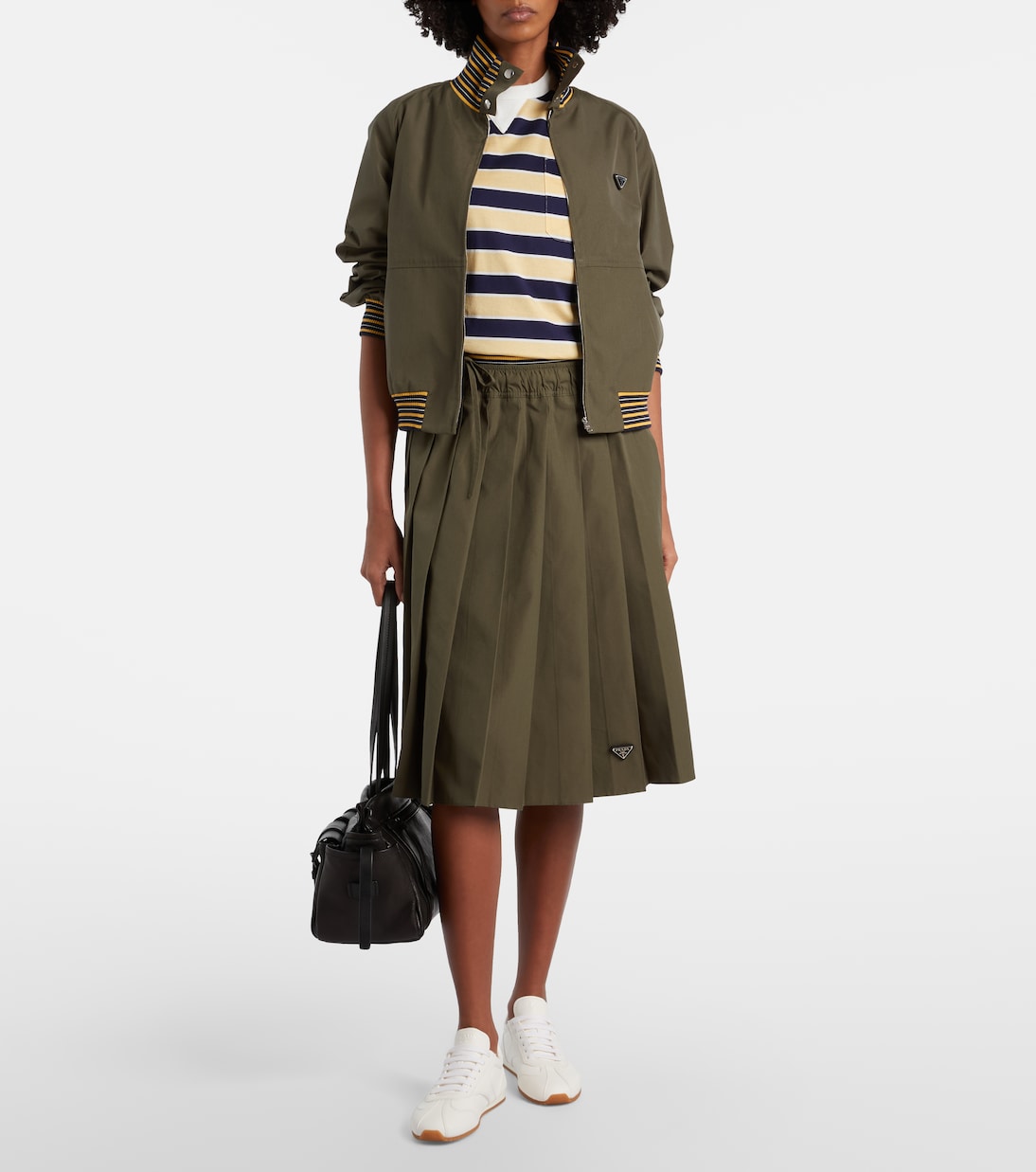 Leather sneakers | Prada