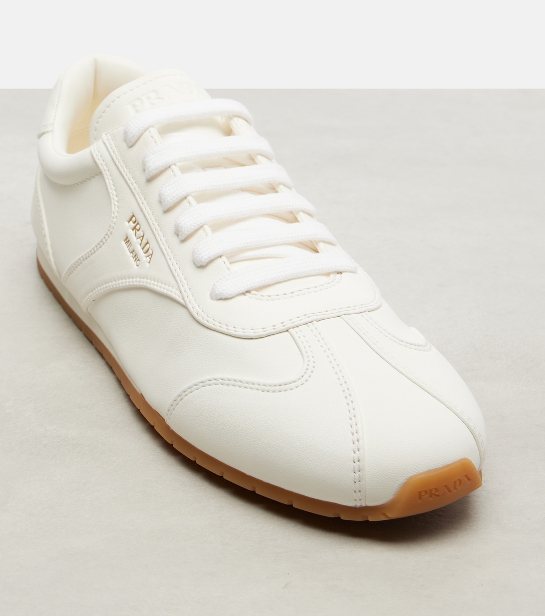Leather sneakers | Prada