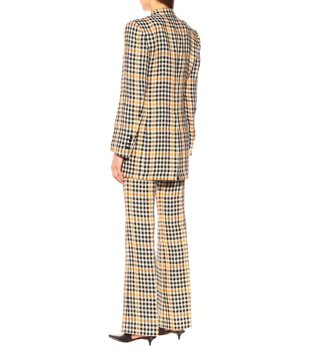 Jina checked linen blazer | Petar Petrov