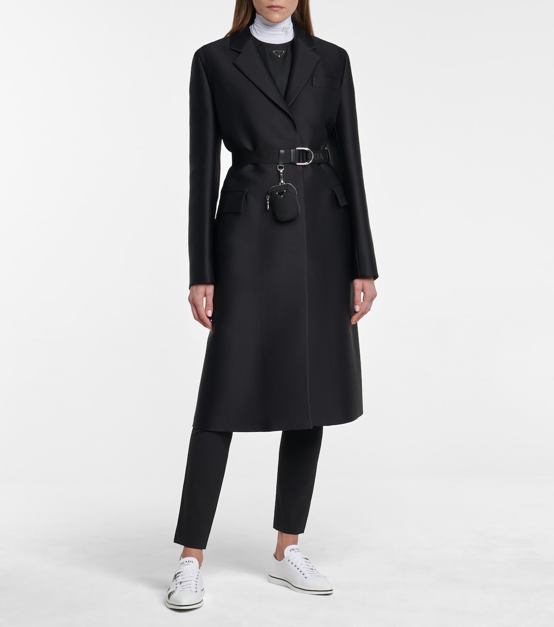 Sneakers a stampa in gabardine | Prada