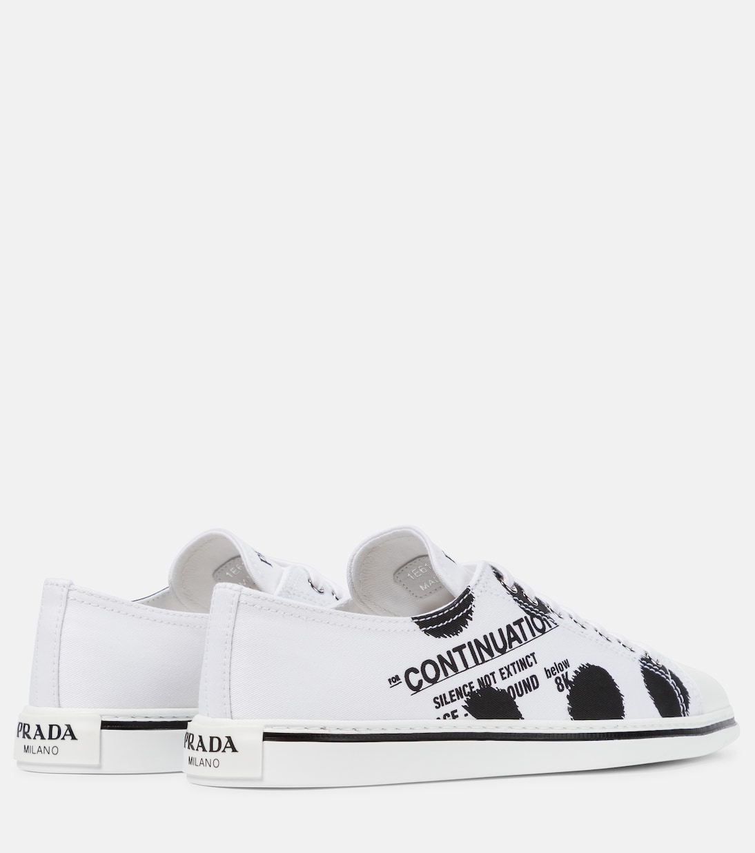 Sneakers a stampa in gabardine | Prada