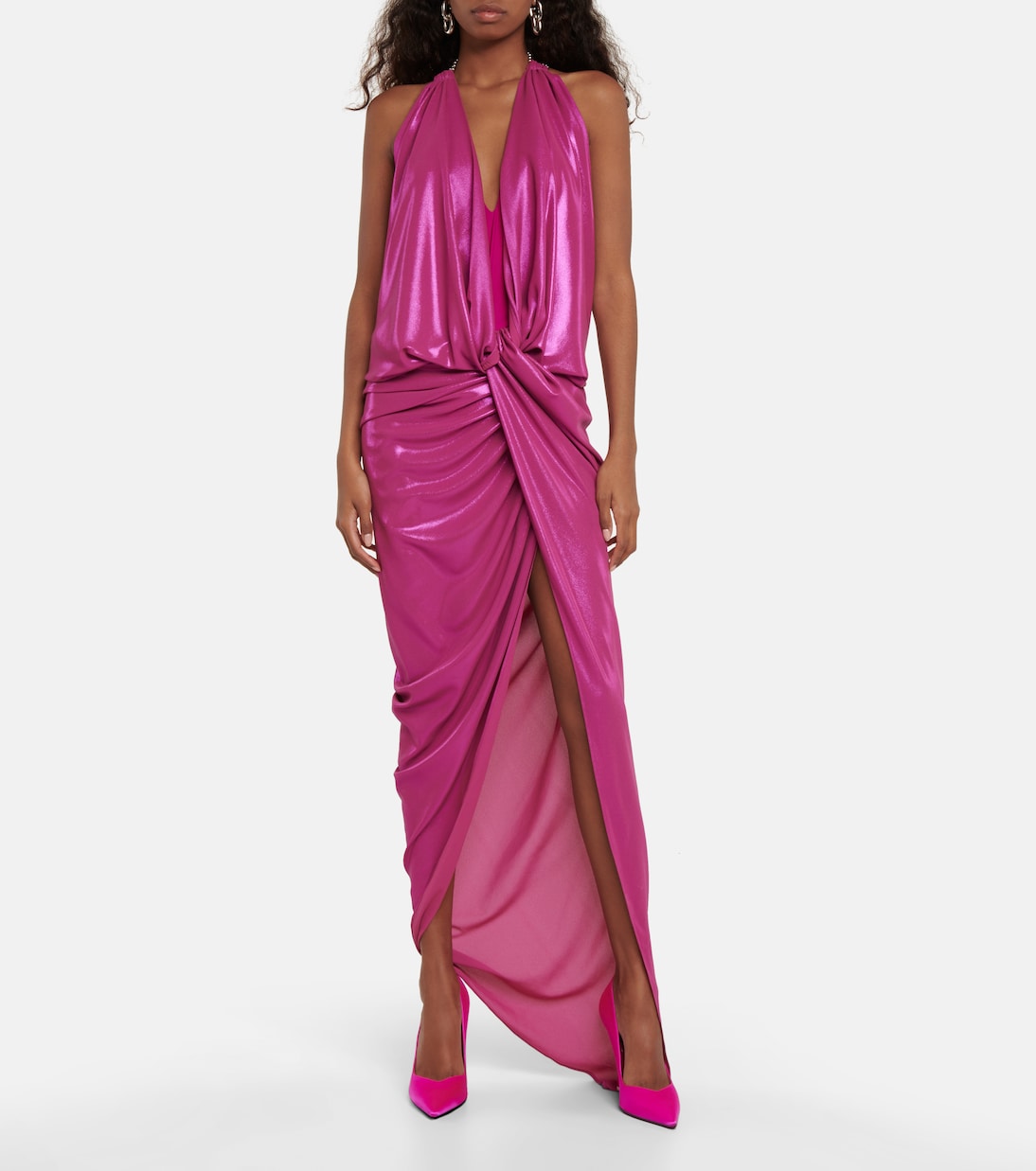 Maxikleid aus Lamé | The Attico