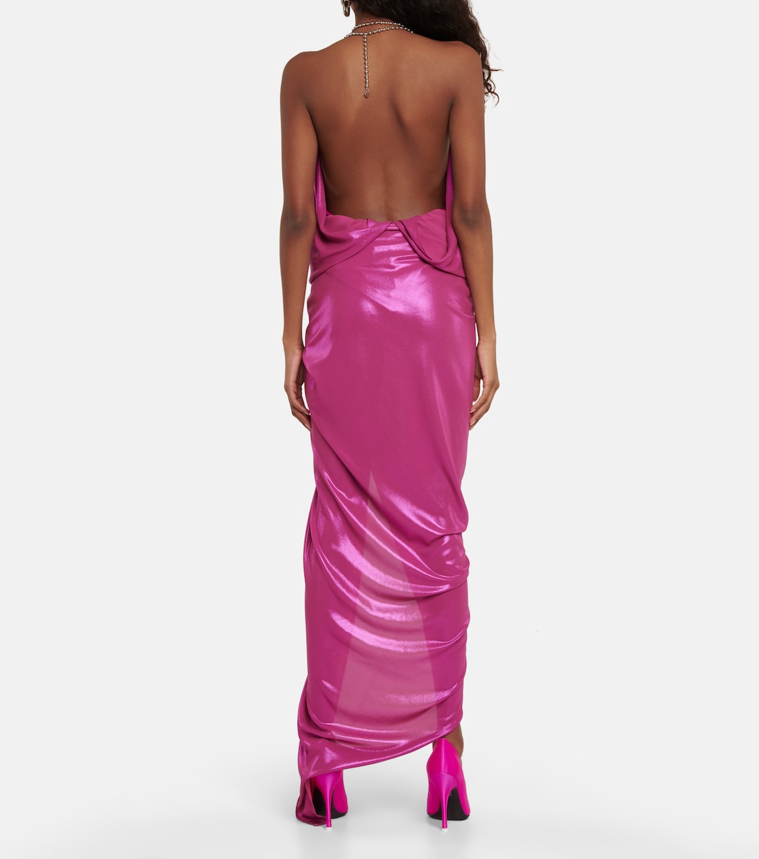Maxikleid aus Lamé | The Attico