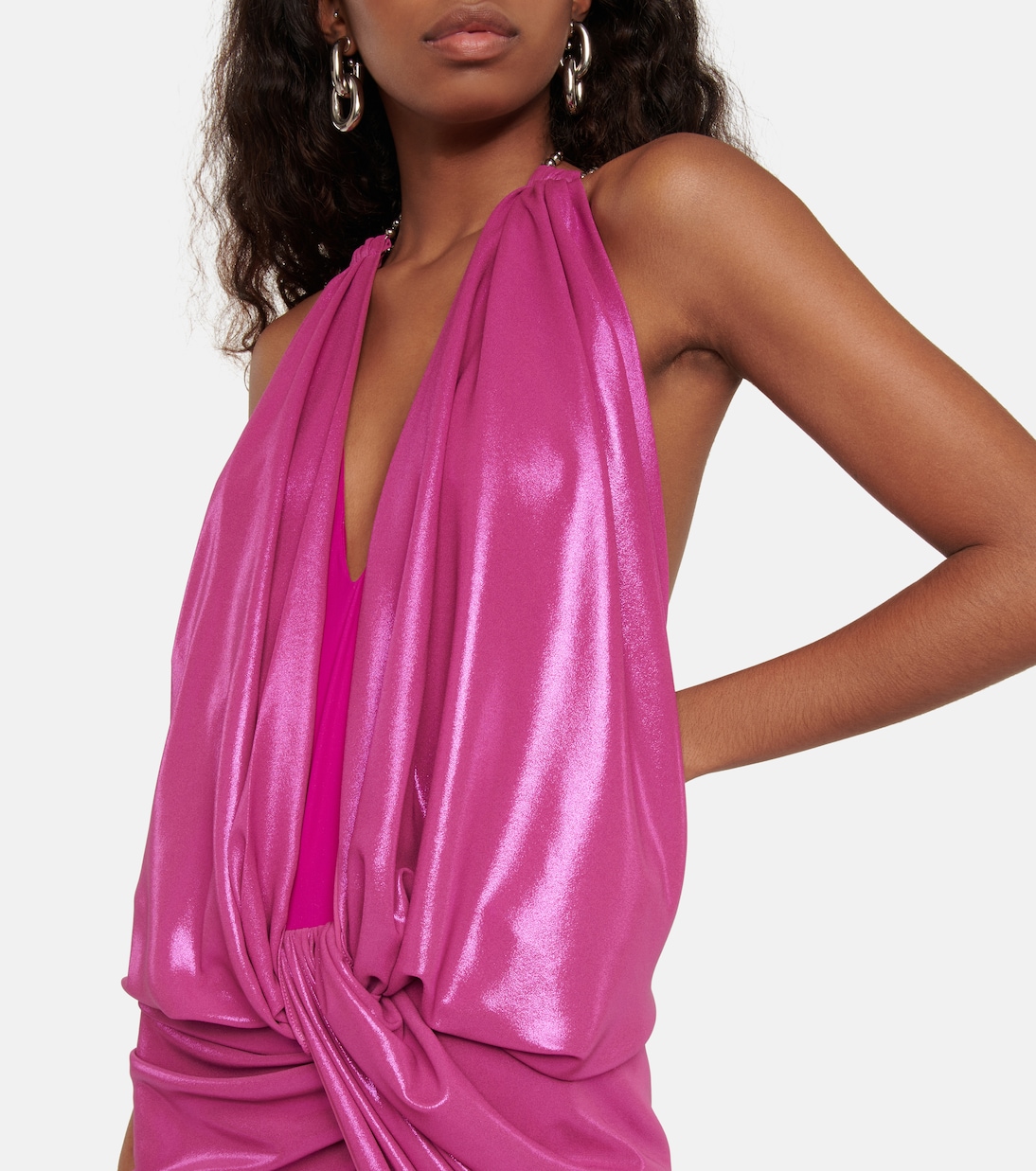 Maxikleid aus Lamé | The Attico