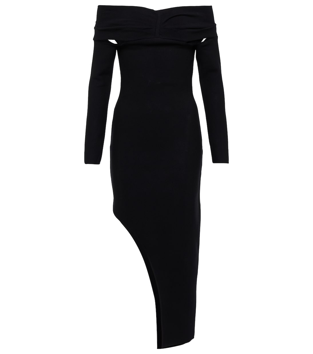 Off-Shoulder-Midikleid Belle aus Strick | Safiyaa