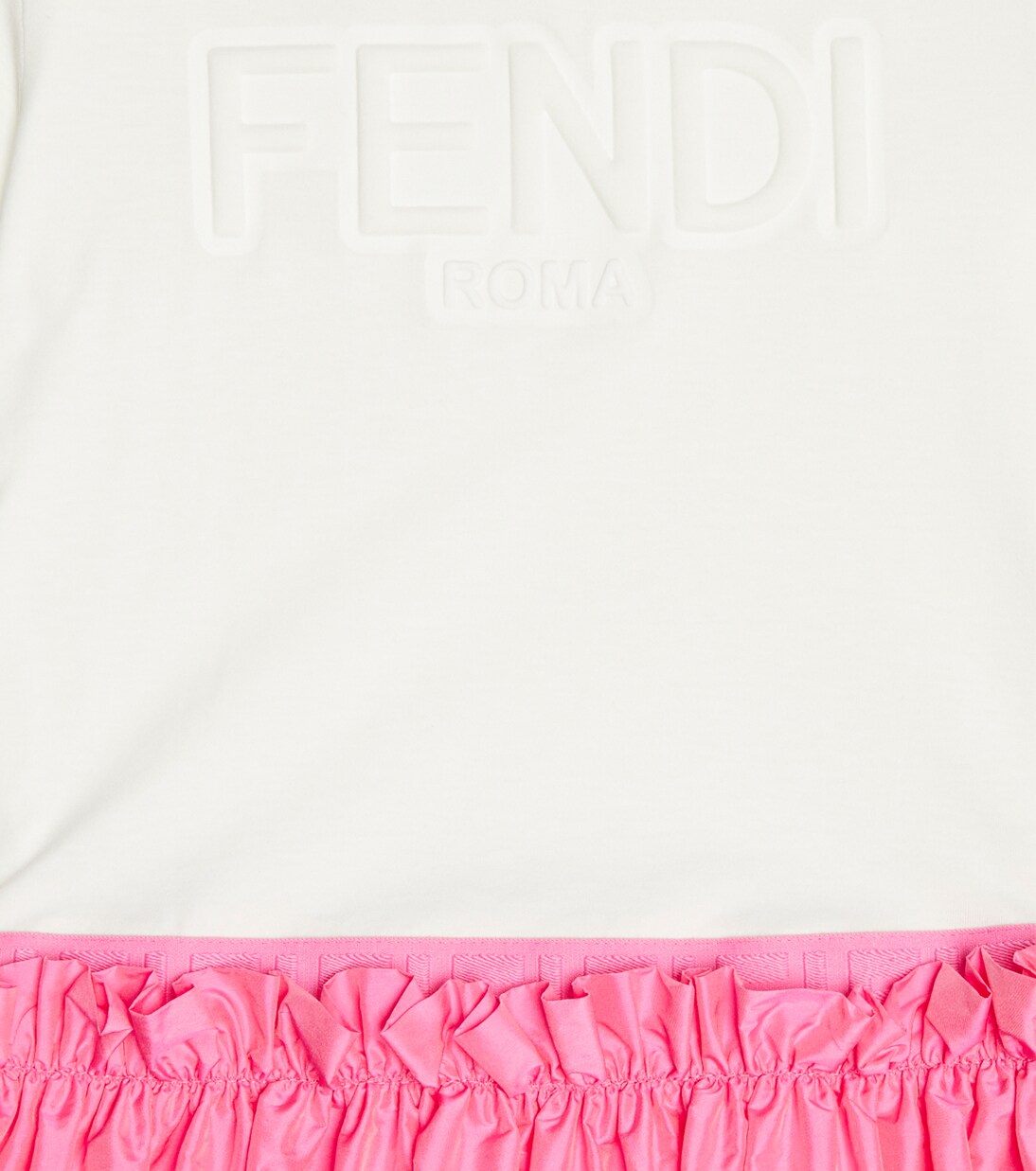Kleid aus Jersey und Taft | Fendi Kids