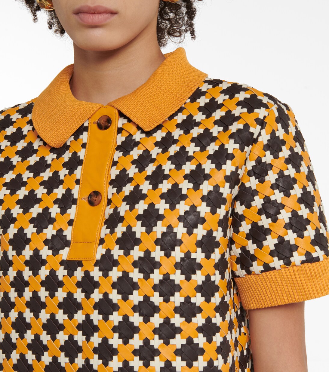 Leather polo top | Dodo Bar Or