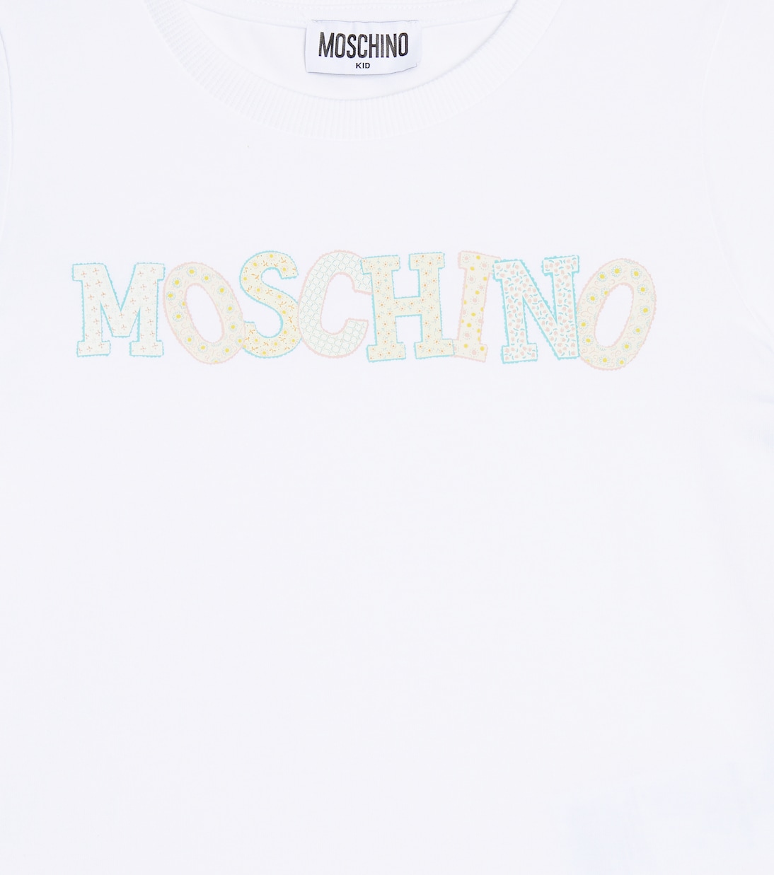T-shirt en coton mélangé à logo | Moschino Kids