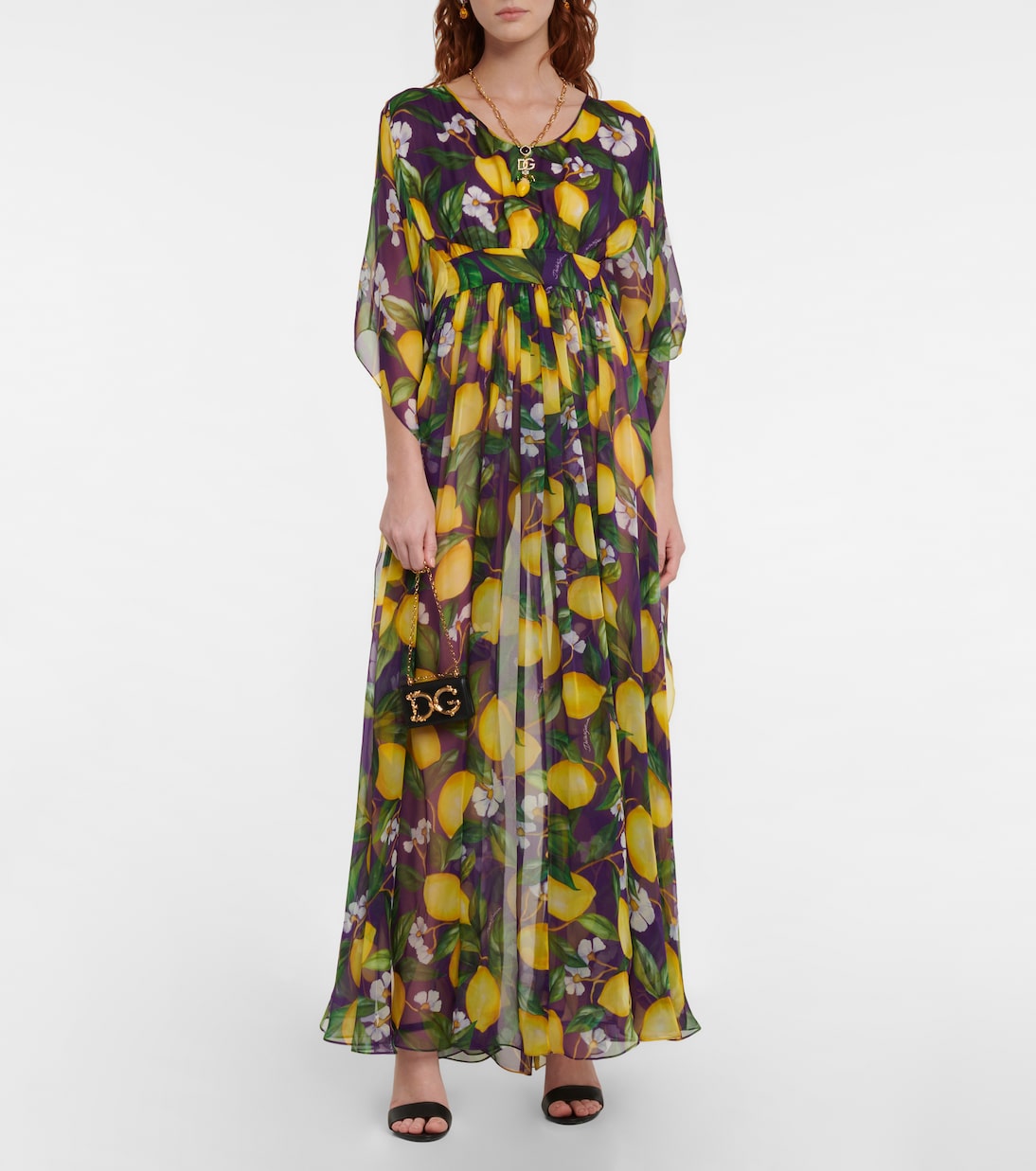 Printed silk chiffon maxi dress | Dolce&Gabbana