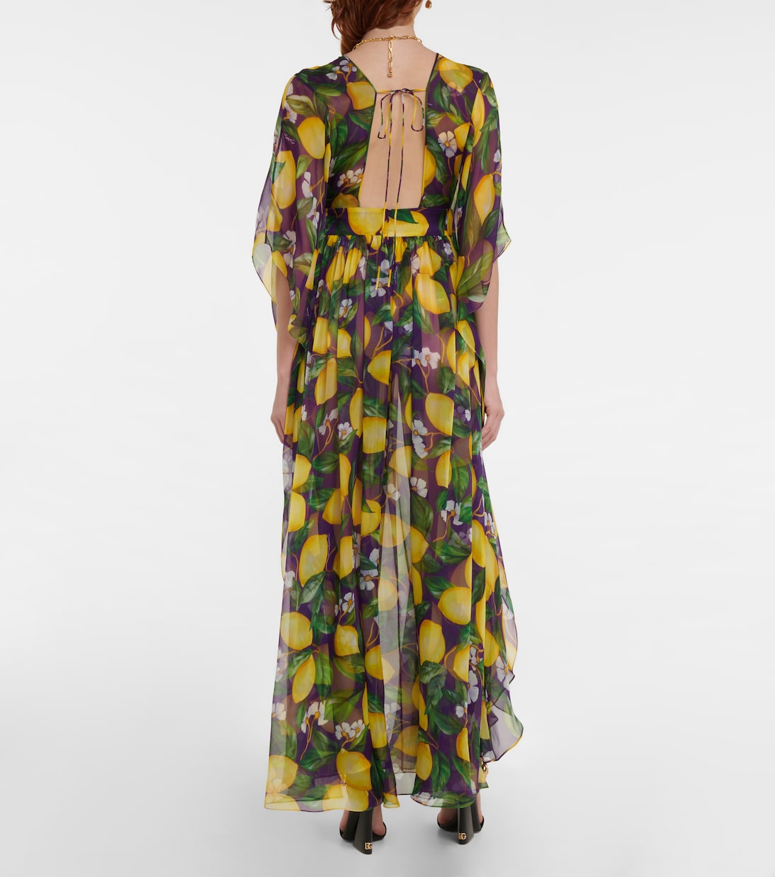 Printed silk chiffon maxi dress | Dolce&Gabbana