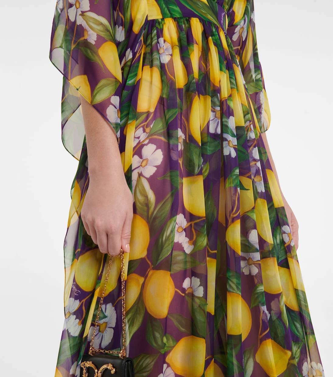 Printed silk chiffon maxi dress | Dolce&Gabbana