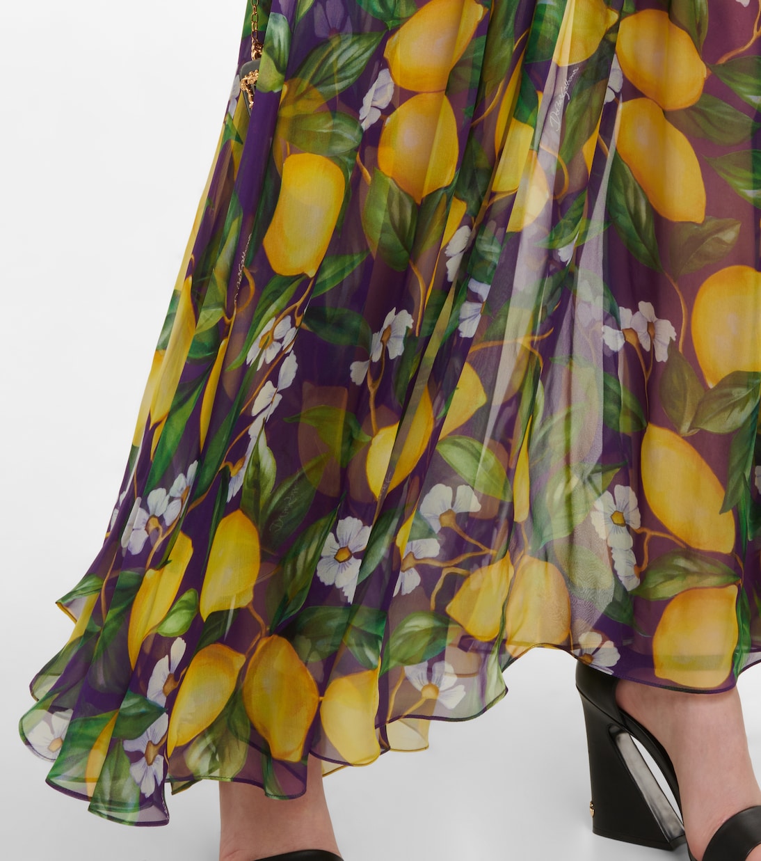 Printed silk chiffon maxi dress | Dolce&Gabbana
