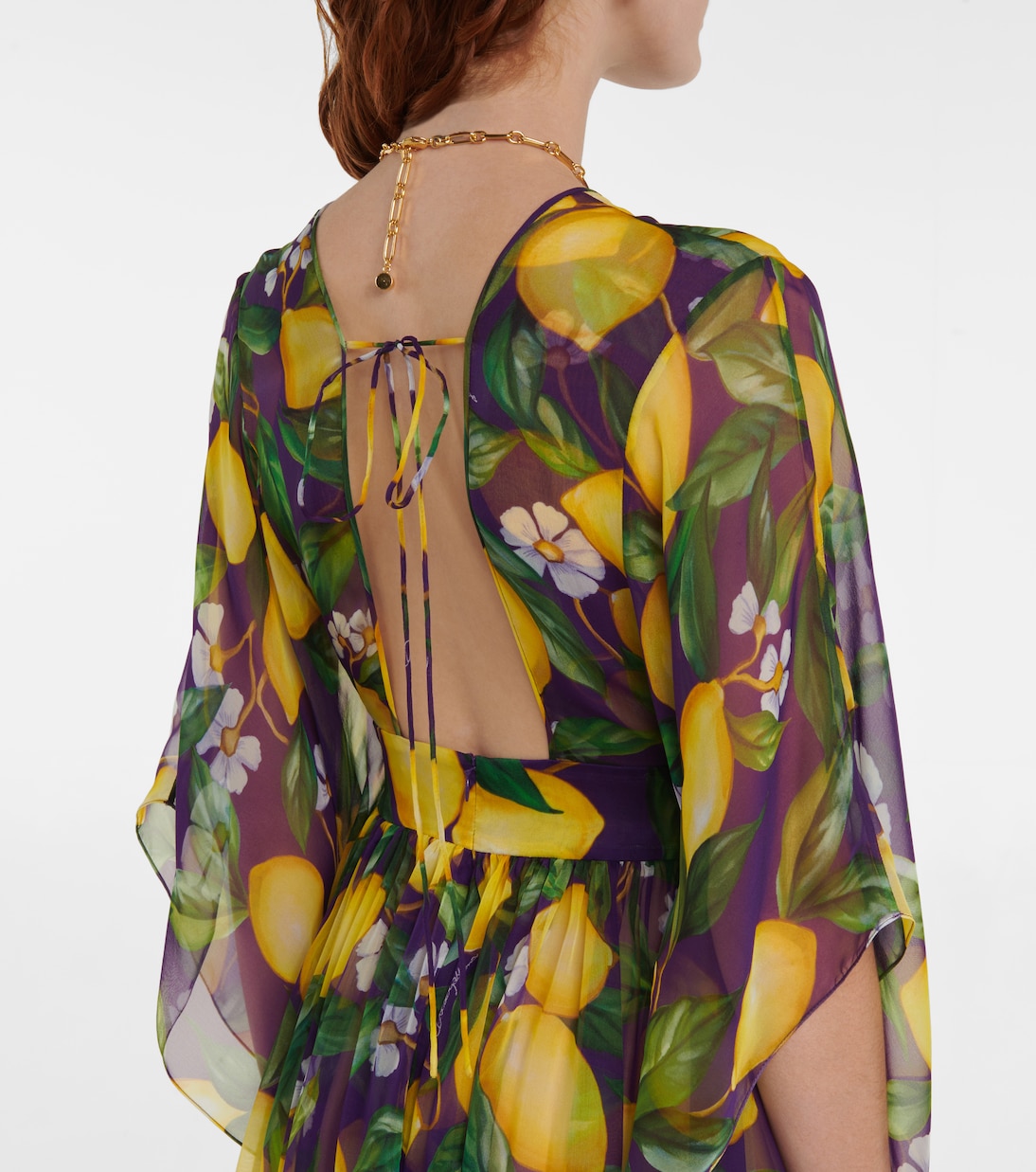 Printed silk chiffon maxi dress | Dolce&Gabbana