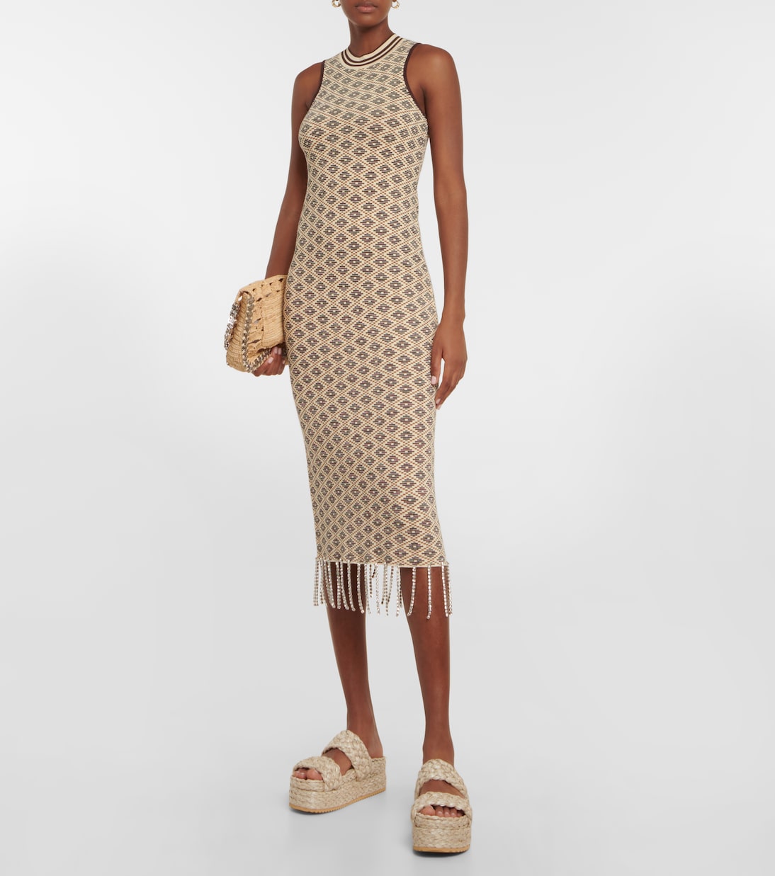 Vestido midi en jacquard | Dodo Bar Or