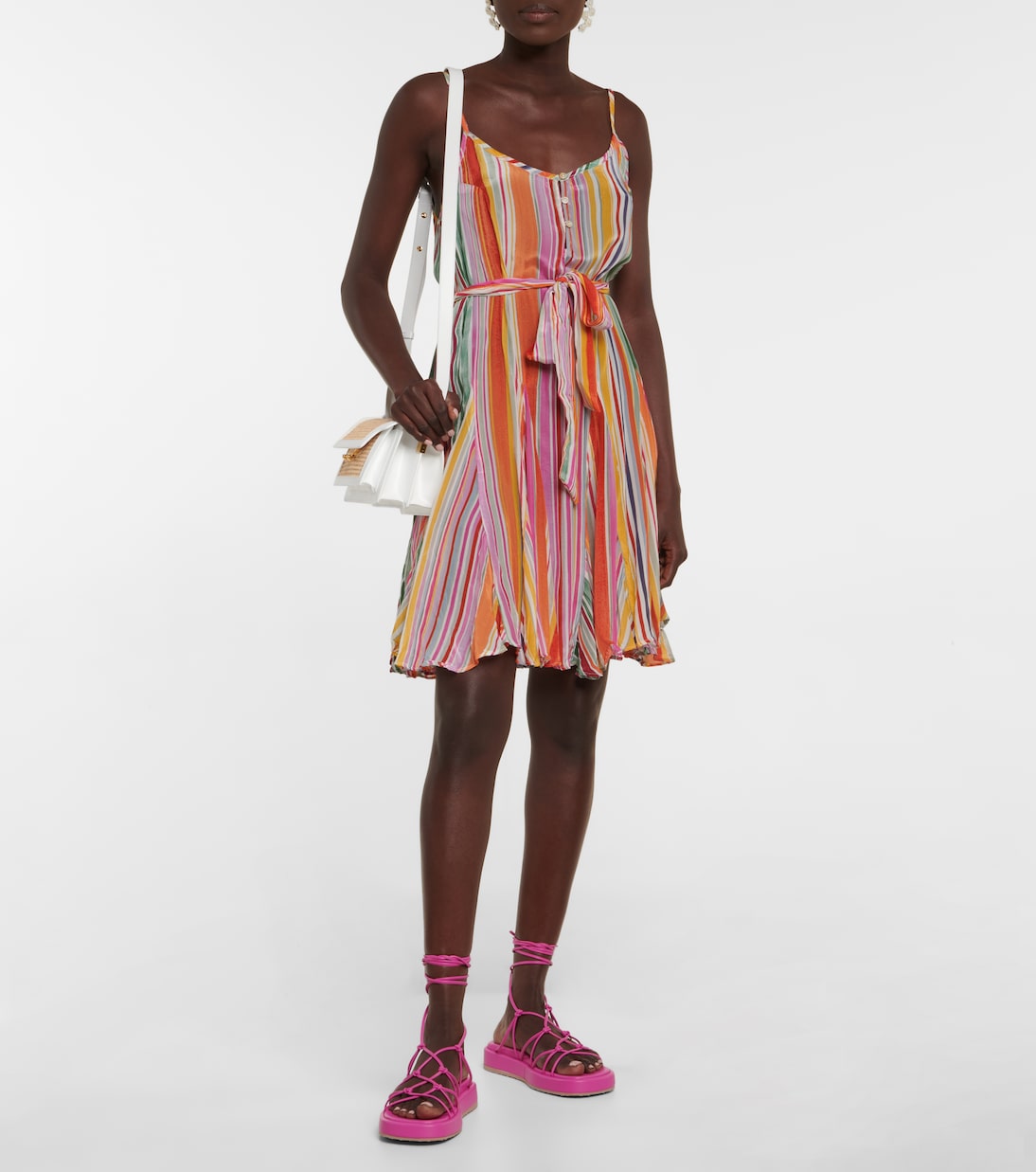 Vestido corto Tiana a rayas | Velvet