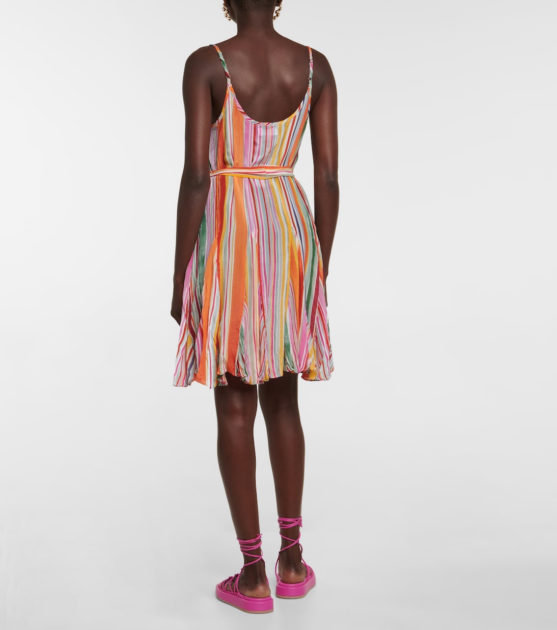 Vestido corto Tiana a rayas | Velvet