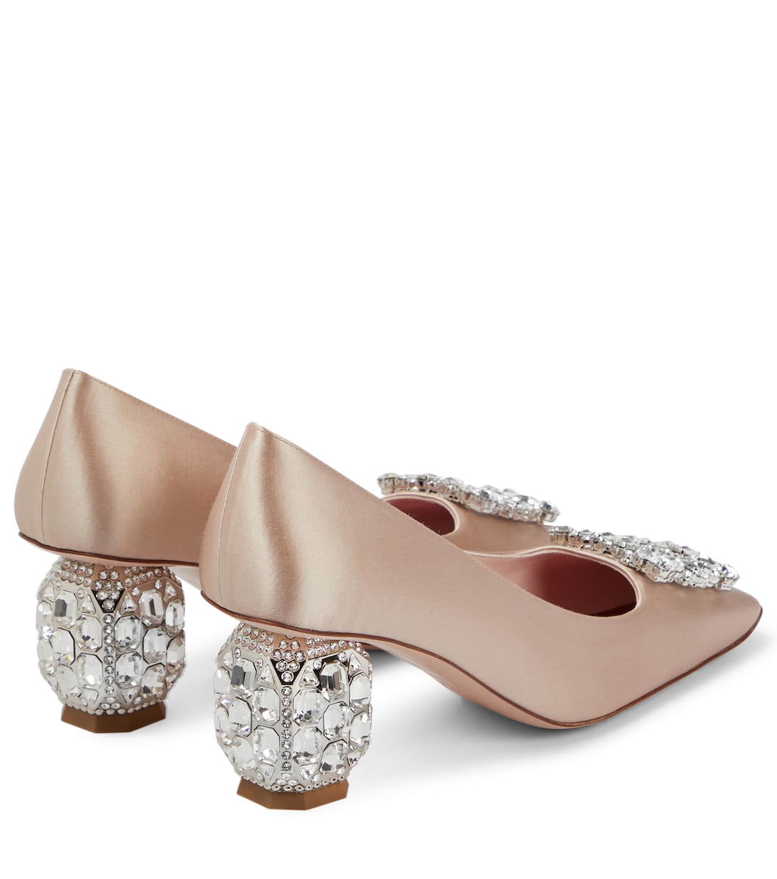 Escarpins en satin à cristaux | Roger Vivier