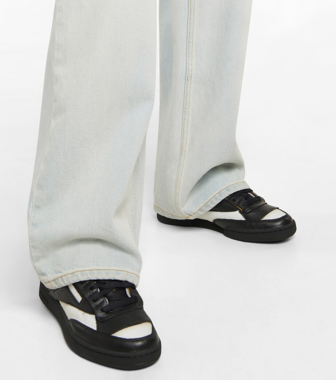 x Reebok Club C Memory Of leather sneakers | Maison Margiela