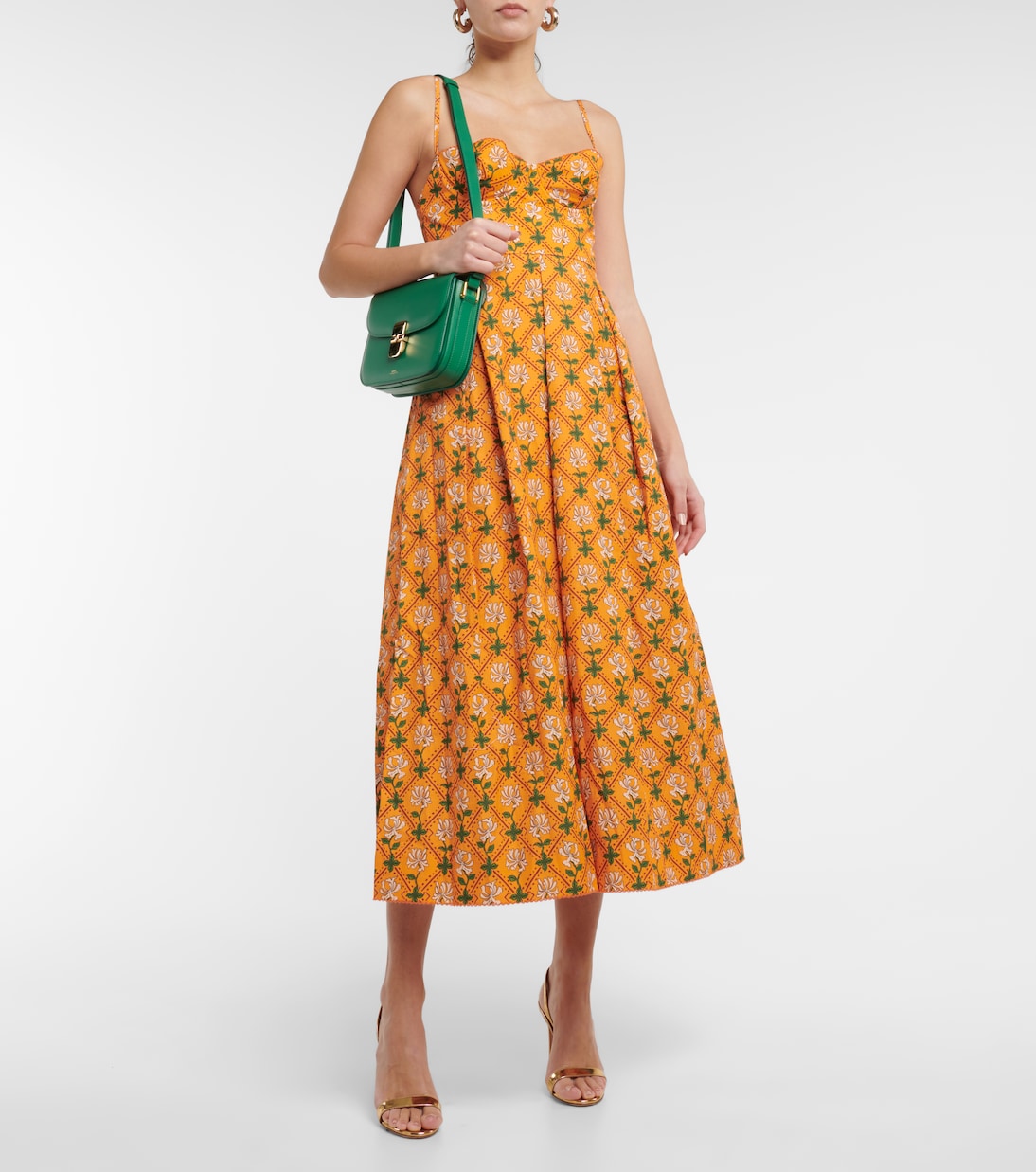 Mambo cotton poplin midi dress | Agua by Agua Bendita