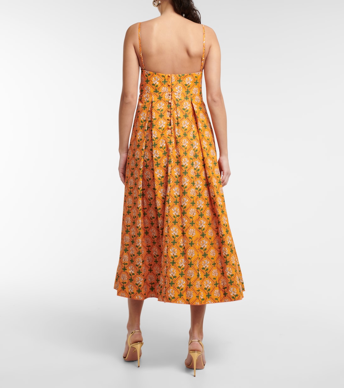 Mambo cotton poplin midi dress | Agua by Agua Bendita