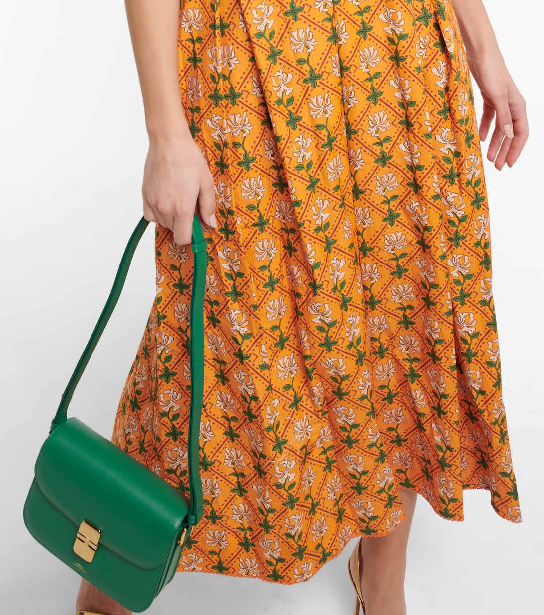 Mambo cotton poplin midi dress | Agua by Agua Bendita