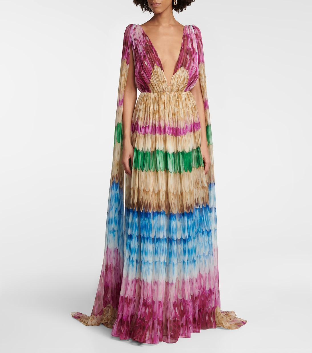 Printed silk gown | Valentino