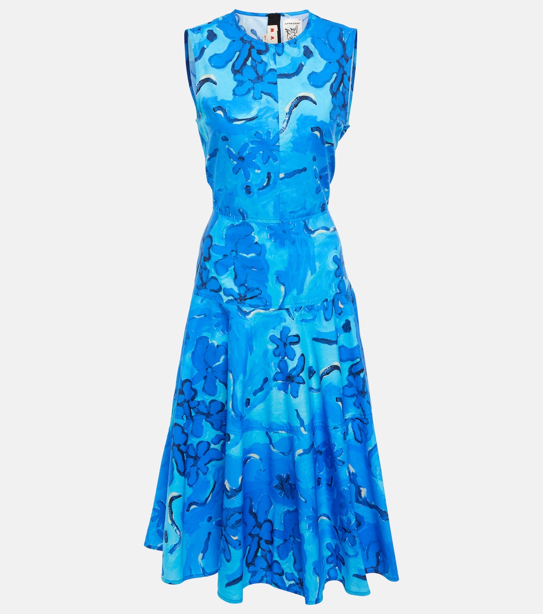 Printed cotton midi dress | Marni