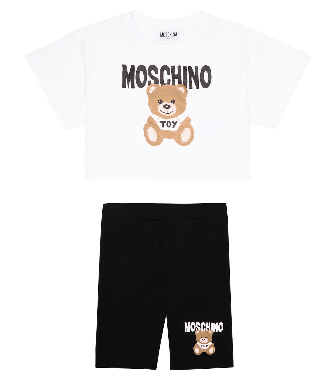Ensemble t-shirt et short imprimés en coton | Moschino Kids