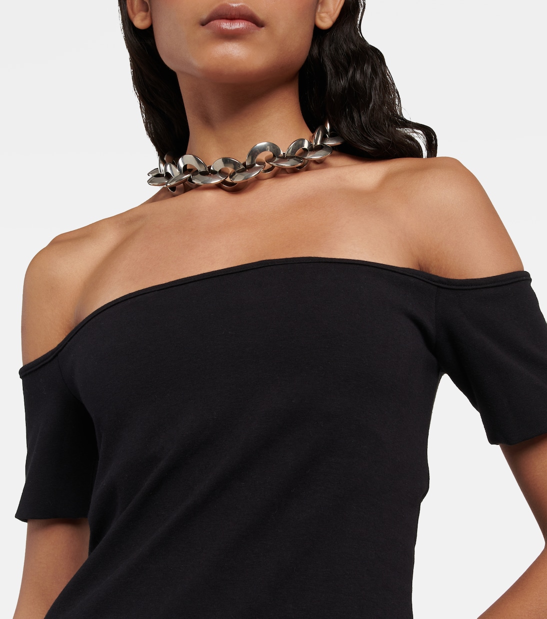 Agda off-shoulder cotton-blend top | Agolde