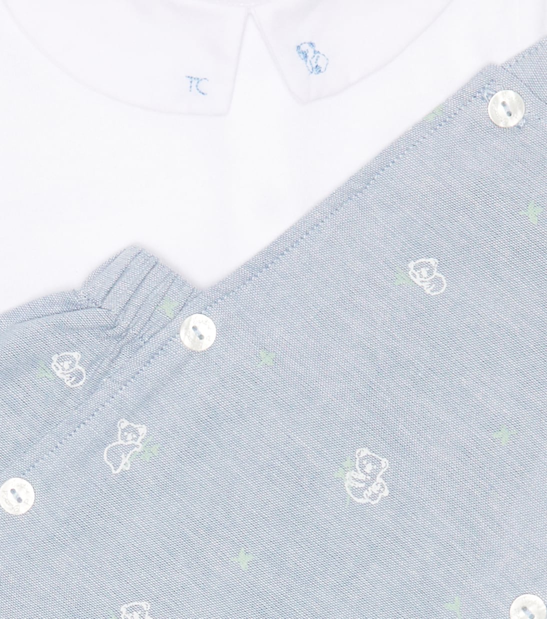 Cotton-blend bodysuit and overalls set | Tartine et Chocolat