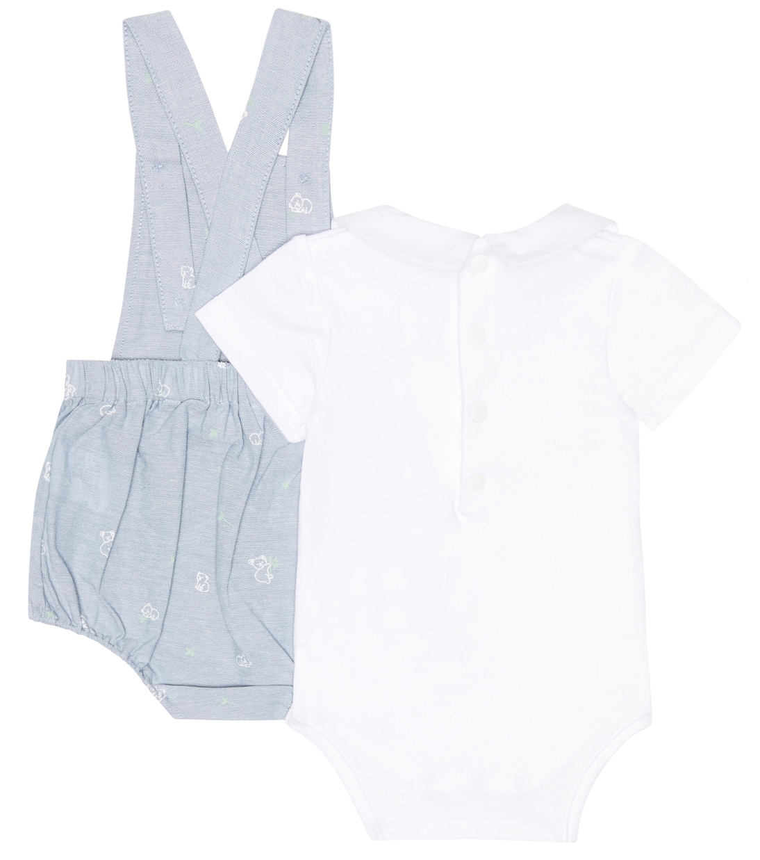 Cotton-blend bodysuit and overalls set | Tartine et Chocolat