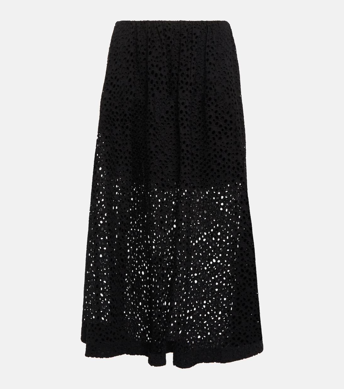 Gonna midi in cotone con occhiello | Toteme