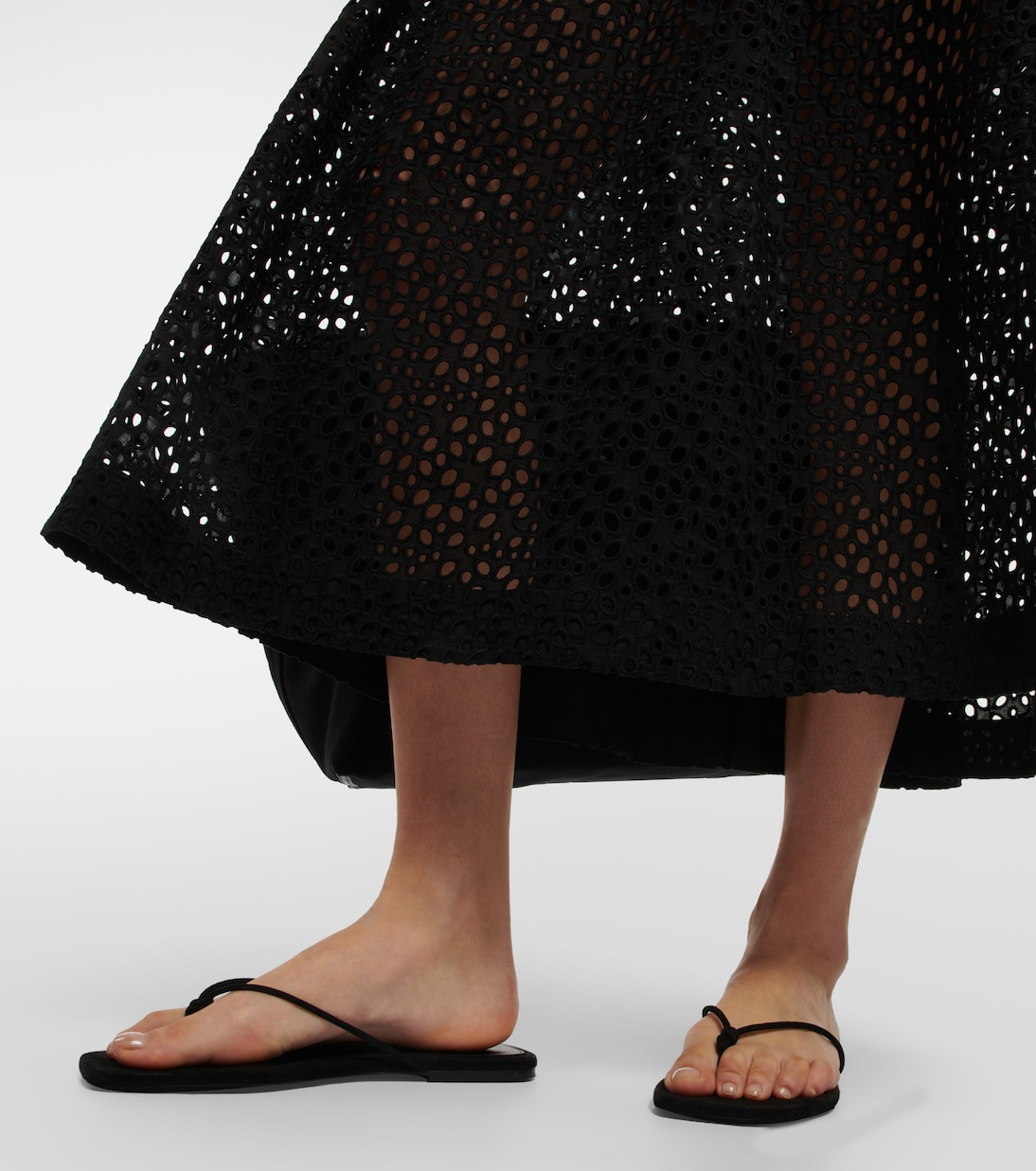 Gonna midi in cotone con occhiello | Toteme