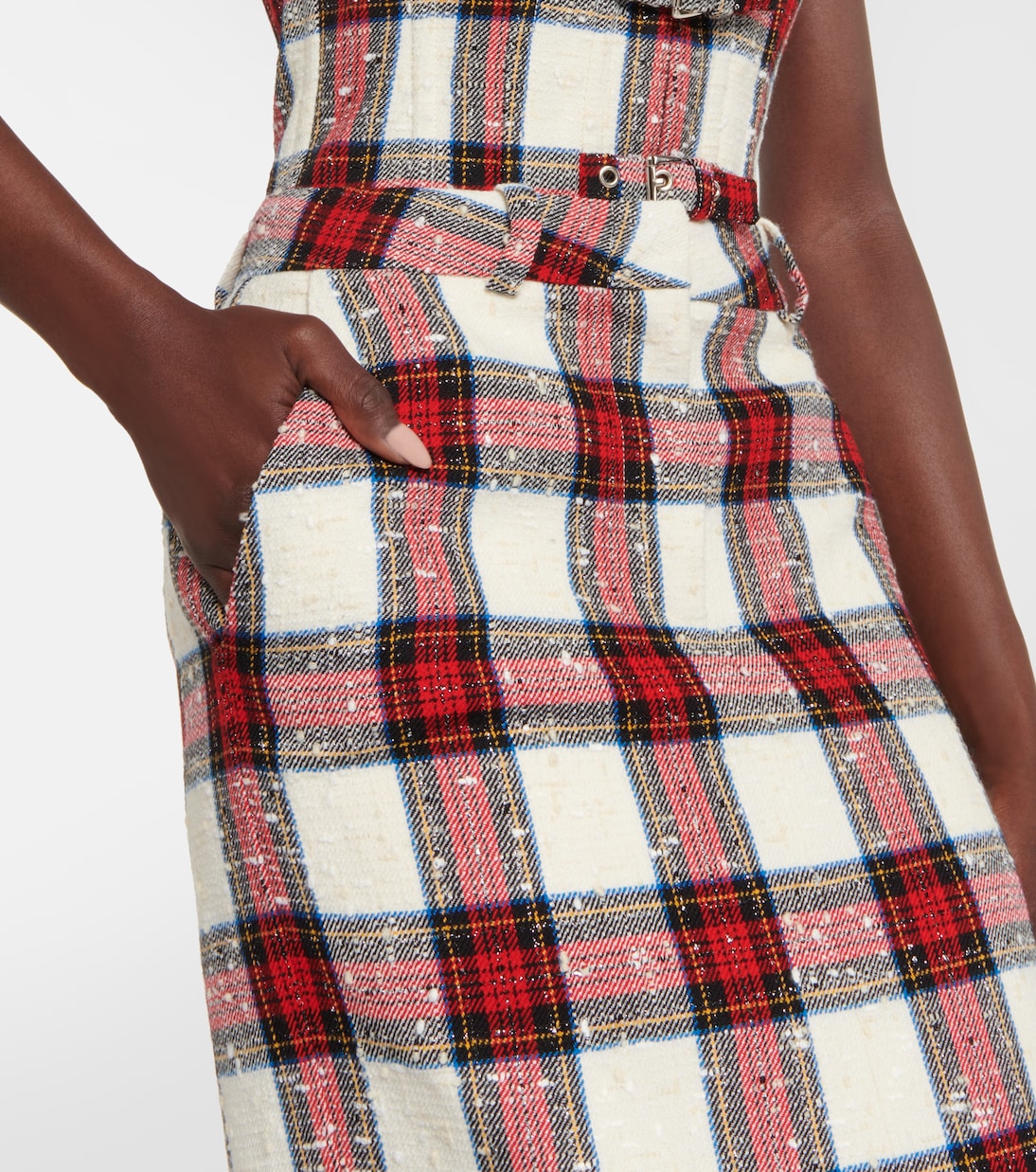 Low-rise wool-blend maxi skirt | Alessandra Rich