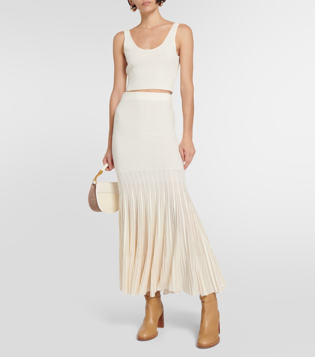 Cropped knitted wool top | Chloé
