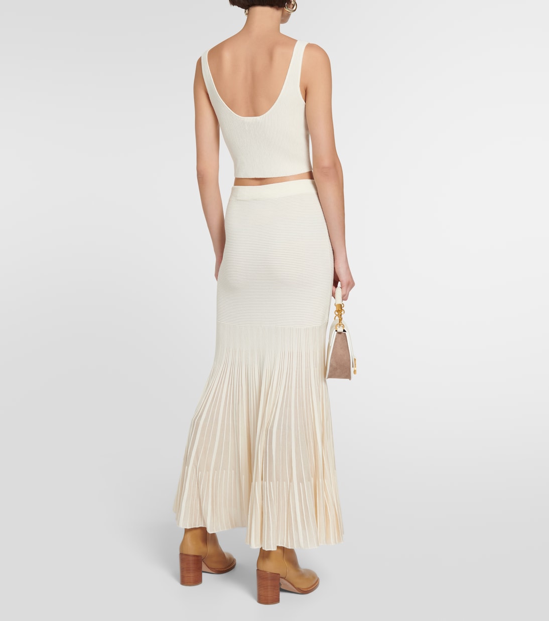 Cropped knitted wool top | Chloé