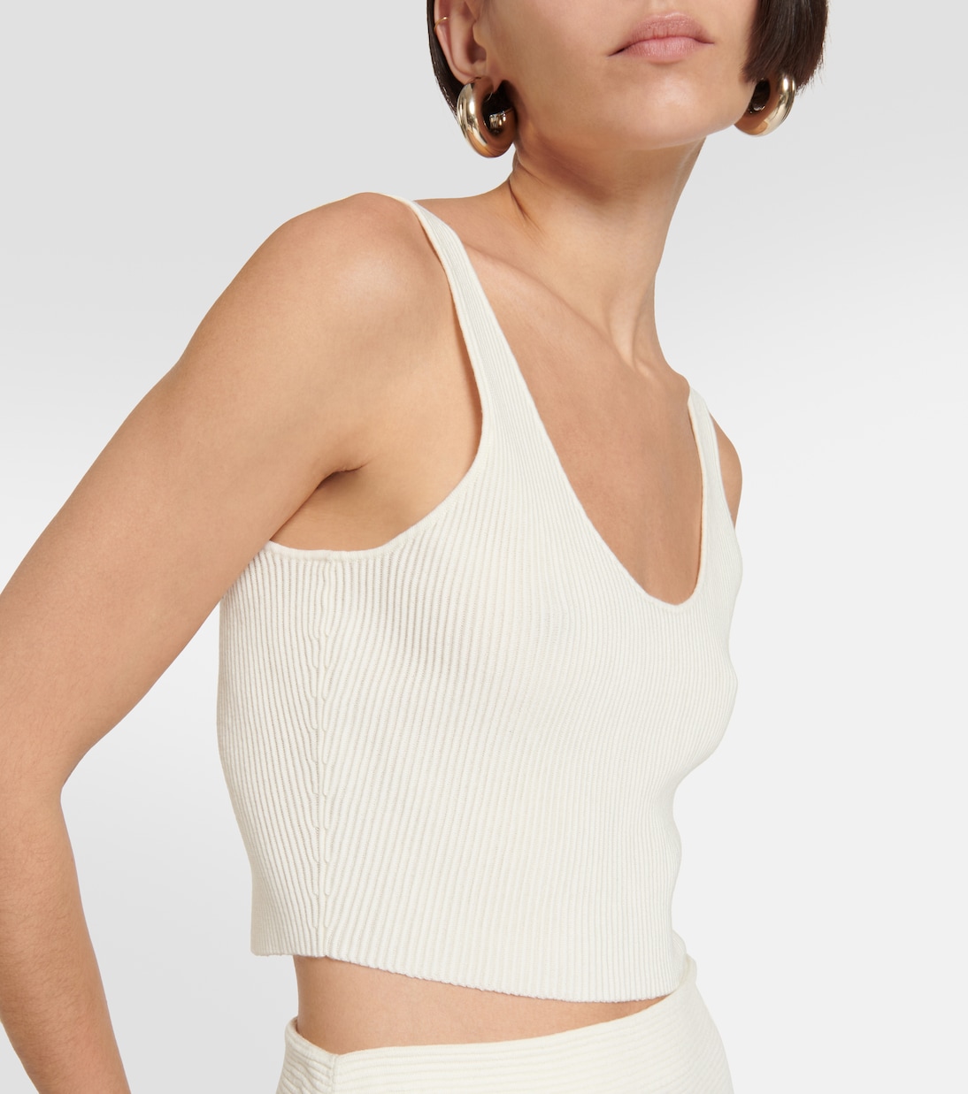 Cropped knitted wool top | Chloé