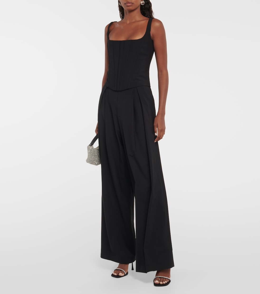 Pantalon ample en laine mélangée | Giuseppe di Morabito