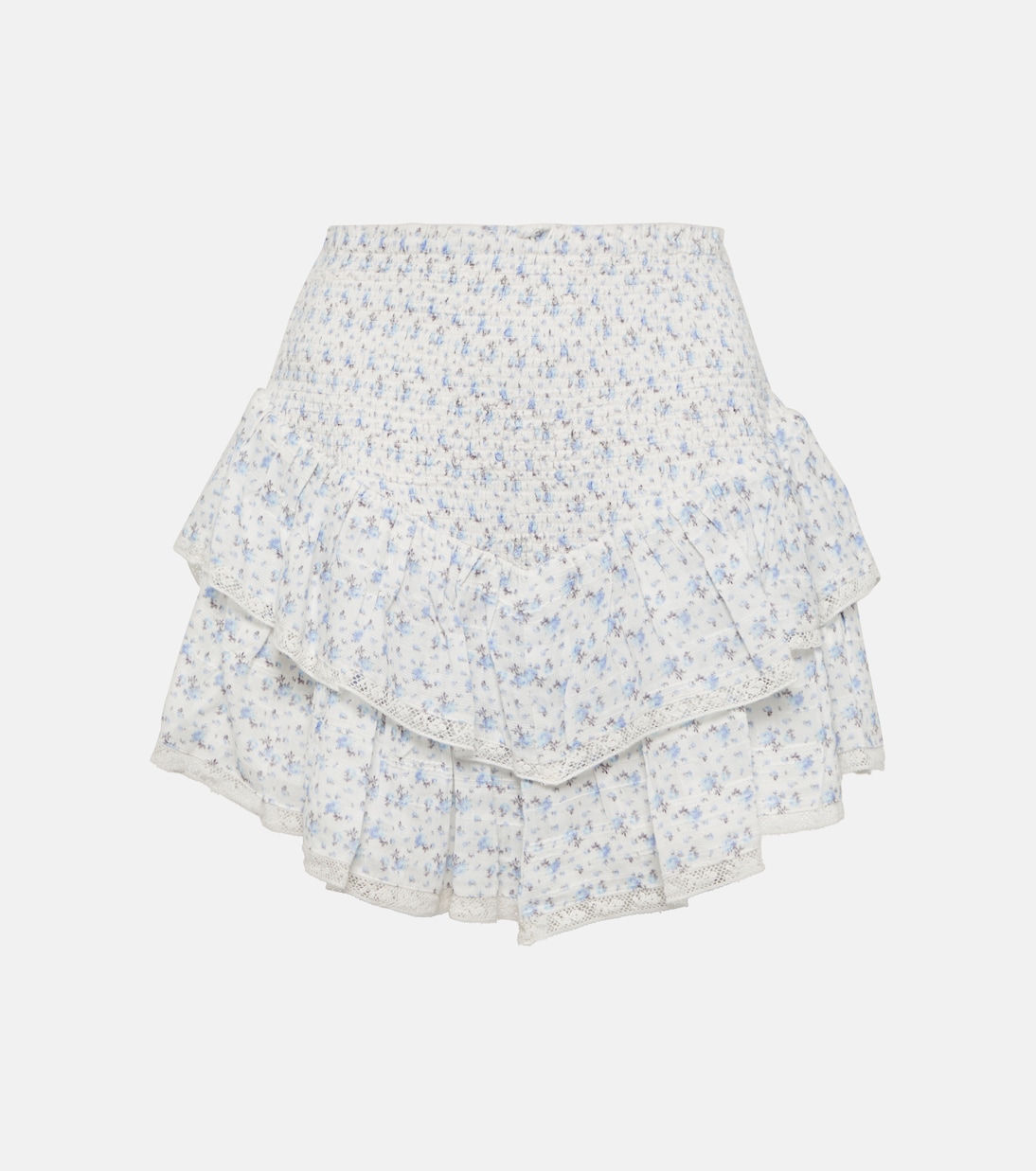 Minifalda Stone de algodón floral | LoveShackFancy