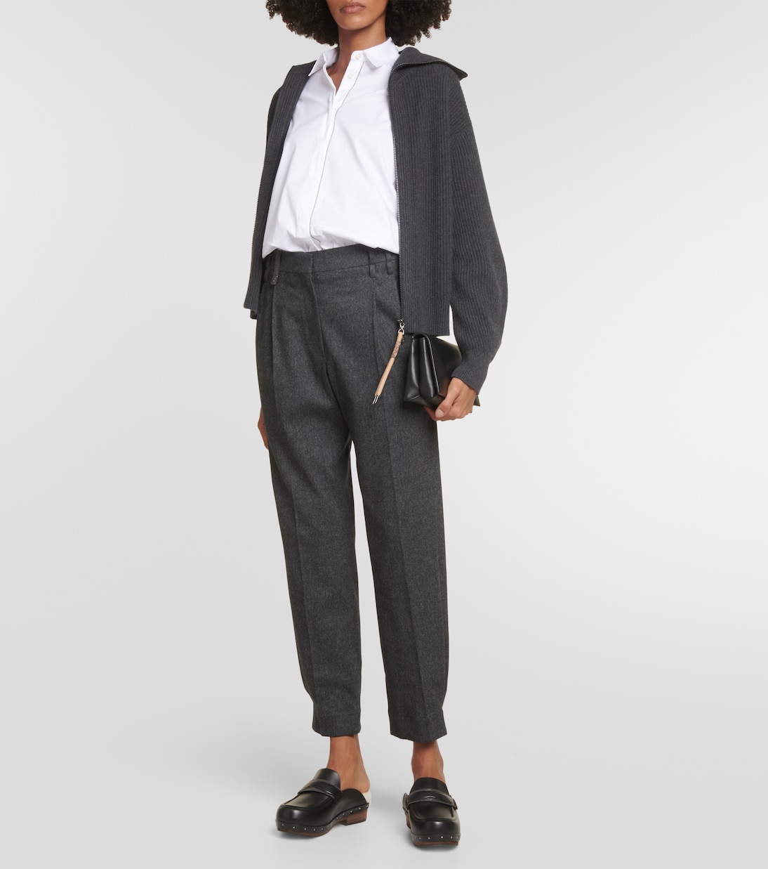 Mid-rise wool-blend pants | Brunello Cucinelli