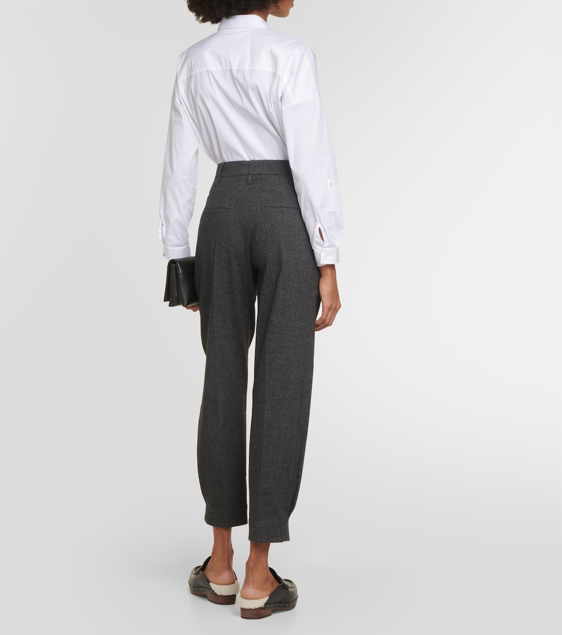 Mid-rise wool-blend pants | Brunello Cucinelli