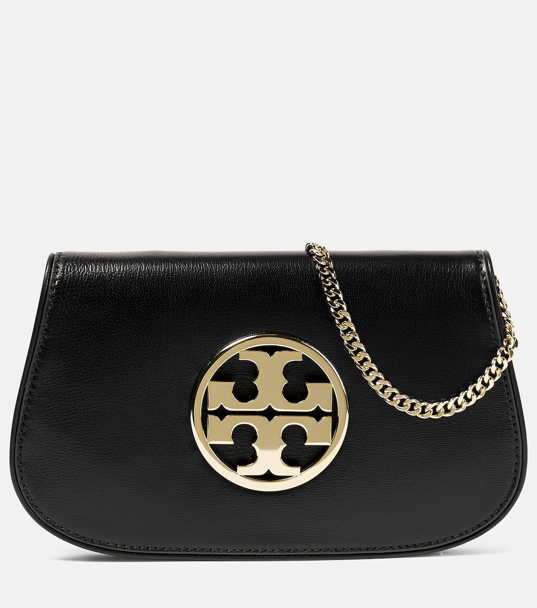 Reva Small leather shoulder bag in black Tory Burch Mytheresa