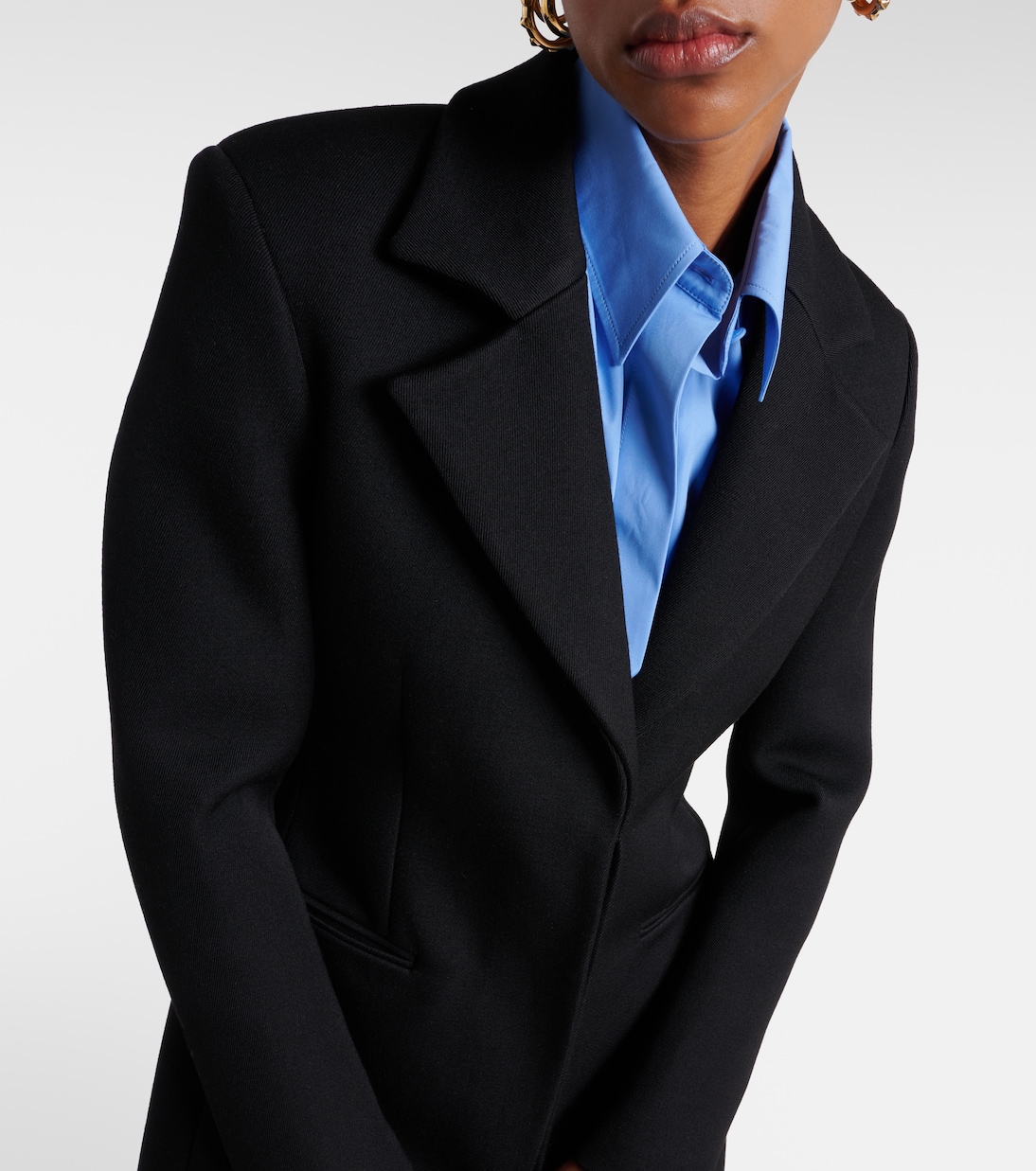 Single-breasted wool-blend coat | Valentino