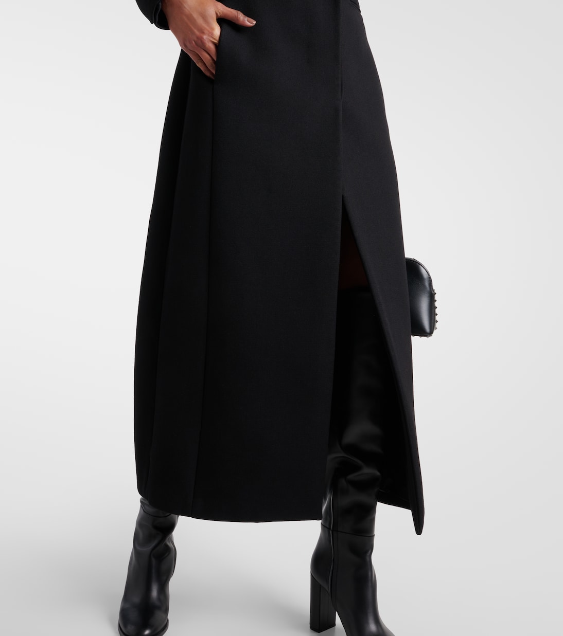 Single-breasted wool-blend coat | Valentino